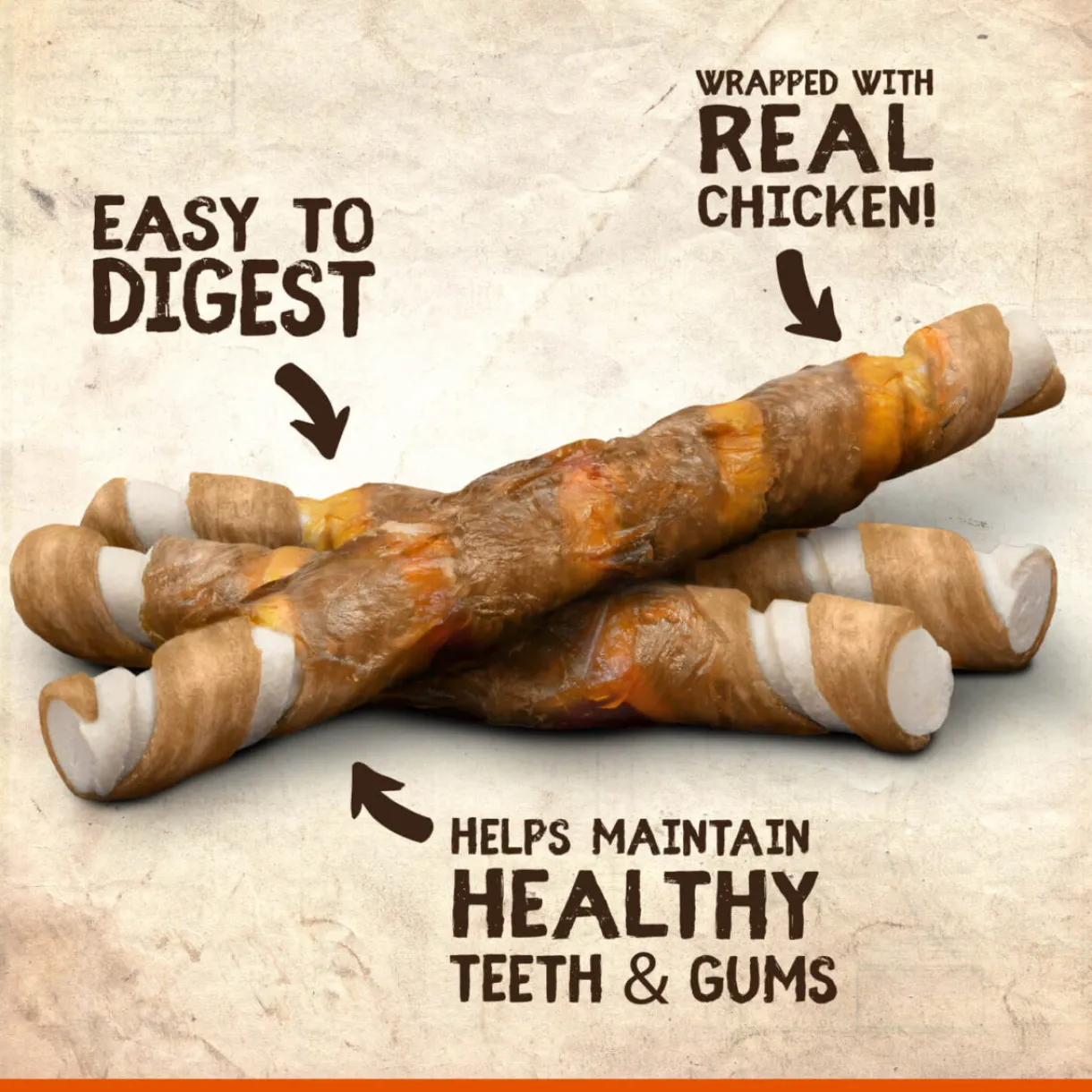 Better than Rawhide Twists Peanut Butter Flavour 12 pack