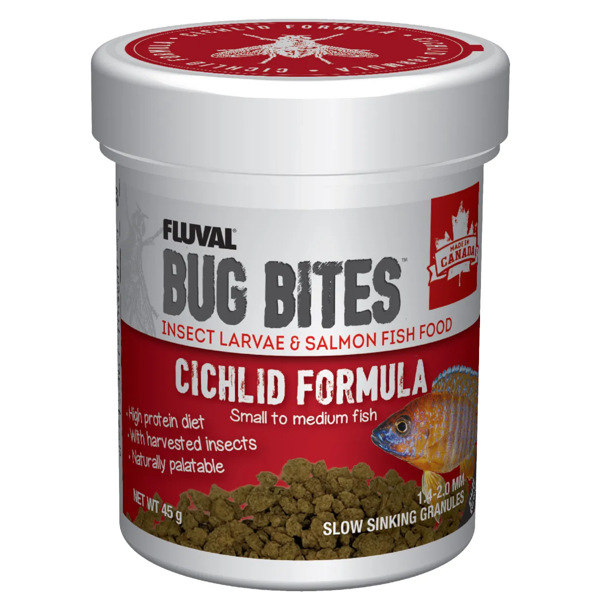 Bug Bites Cichlid Small-Medium 1.4-1.6mm granules for Cihlids