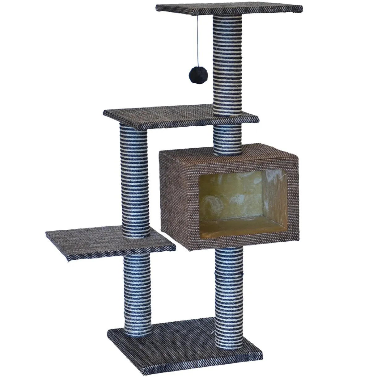 Cat Tree Scratcher Tri-Level 43.5"