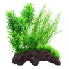 Ceramic Driftwood with Plant B Aquarium Ornament