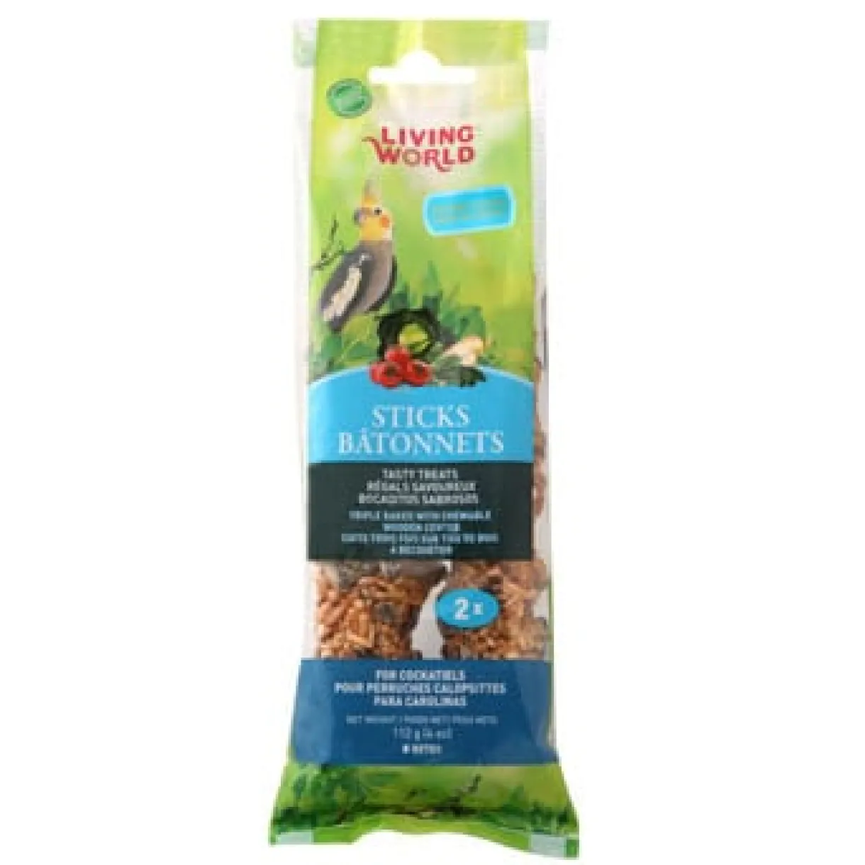 Cockatiel Sticks - Vegetable Flavour - 112 g (4 oz) - 2 pack