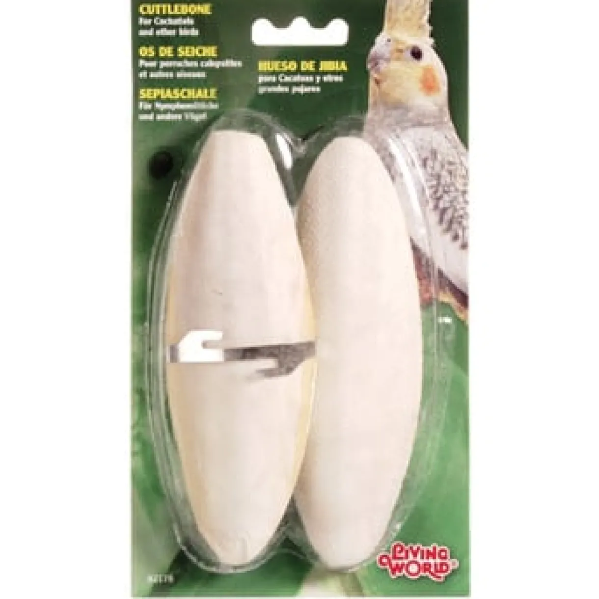 Cuttlebone with Holder - Large - 15 - 18 cm (6in - 7in) - Twinpack