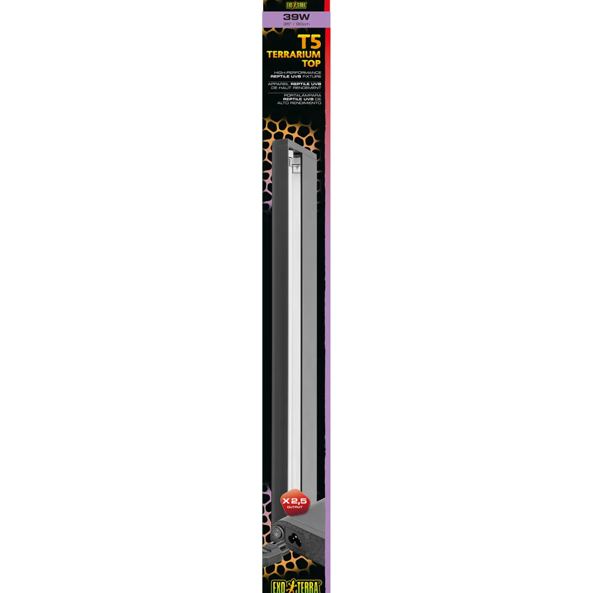 Exo Terra T5 Terrarium Top High-Performance Reptile UVB Fixture 39W - 35" (90cm)