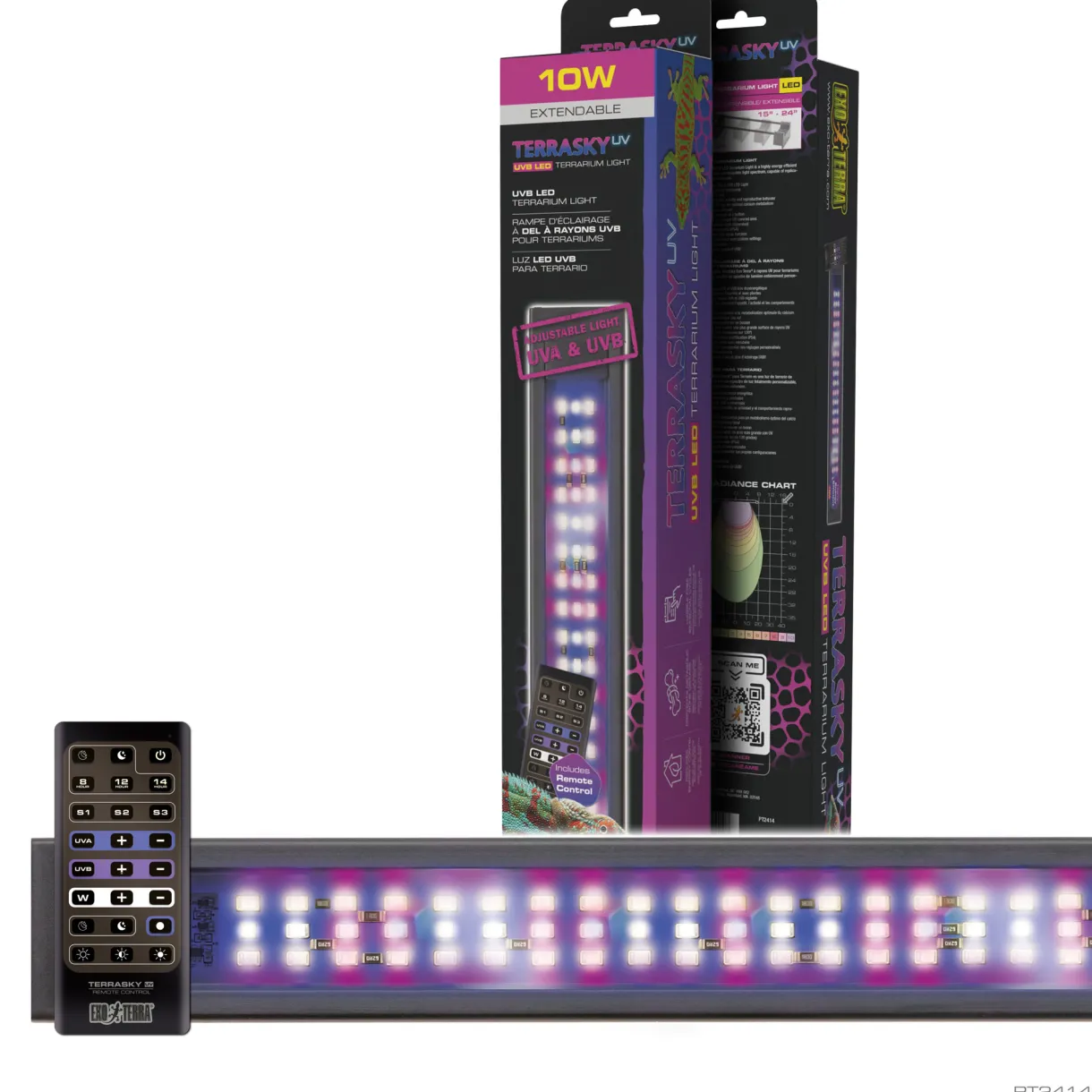 Exo Terra TerraSkyUV - UVB LED Terrarium Light with Remote Control 10W