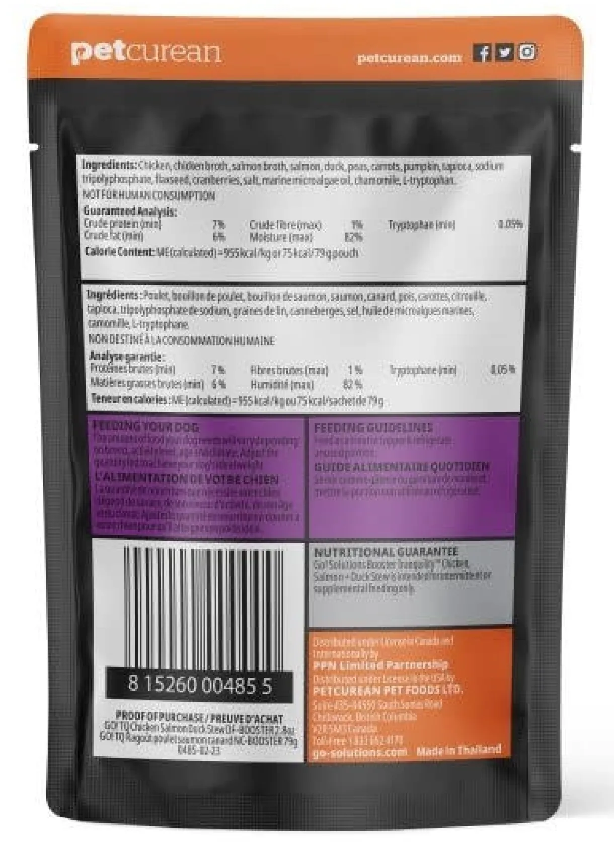 Go! Booster Tranquility Chicken Salmon & Duck Stew Meal Topper for Dogs 2.8oz