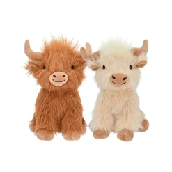 Highland Cow Assorted Brown & Cream 8" Dog Toy