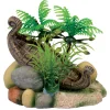 Island Shipwreck Aquarium Ornament