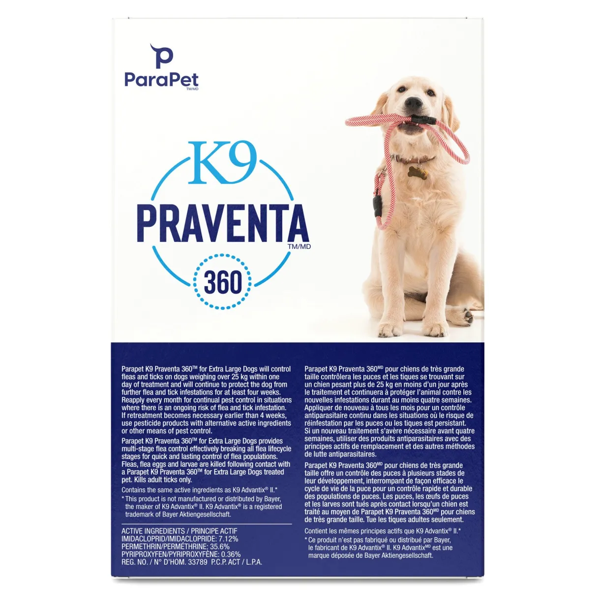 K9 Praventa 360 Flea & Tick Treatment - Extra Large Dogs over 25 kg - 1 Tube