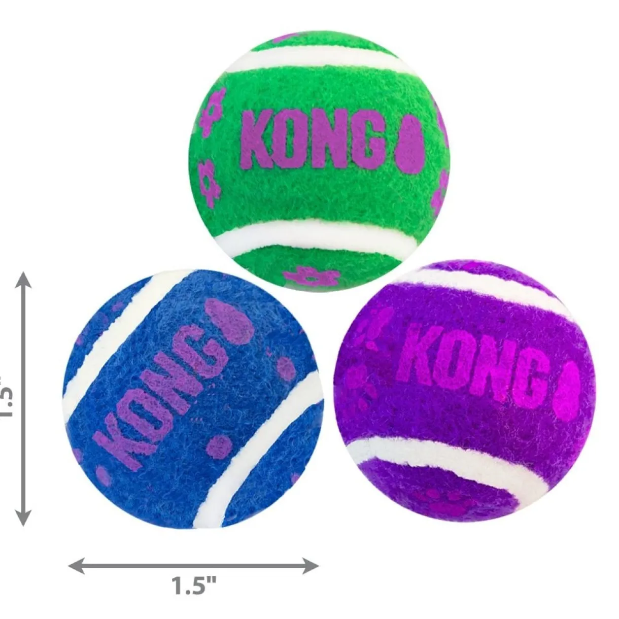 Kong Active Cat Tennis Balls with Bells