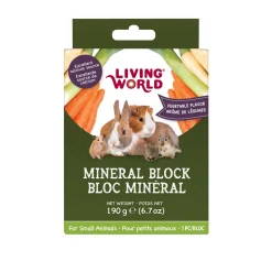 Living World Small Animal Mineral Block Vegetable Flavour Large 190g (6.7oz)
