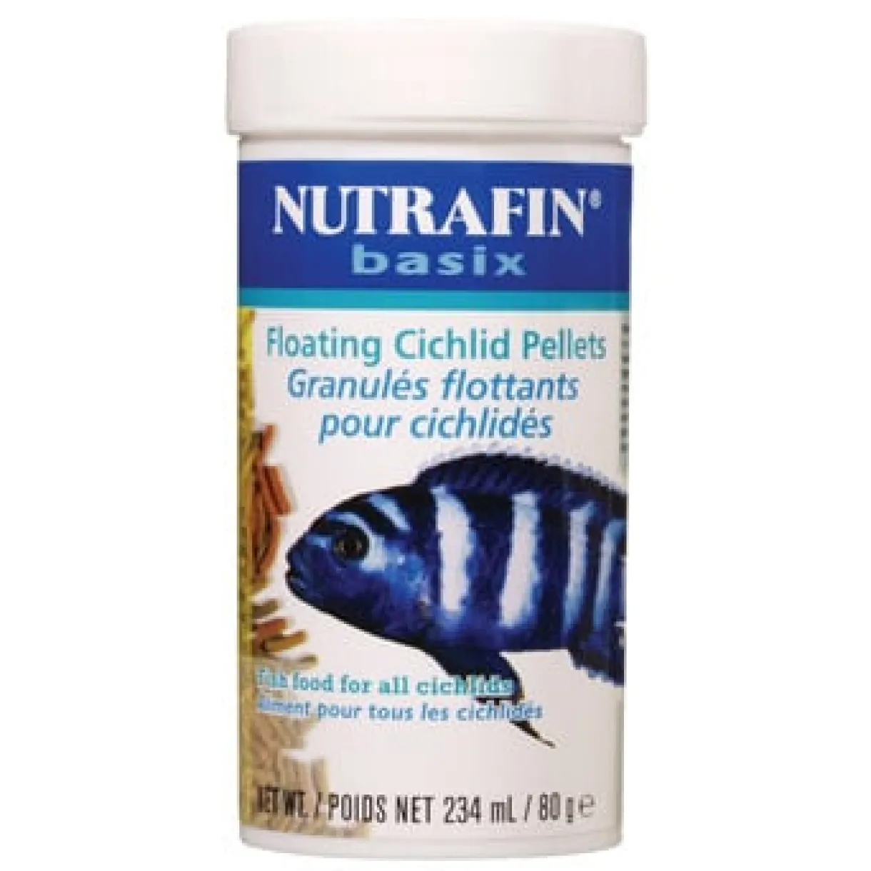 Nutrafin basix Floating Cichlid Pellets, 80 g (2.8 oz)