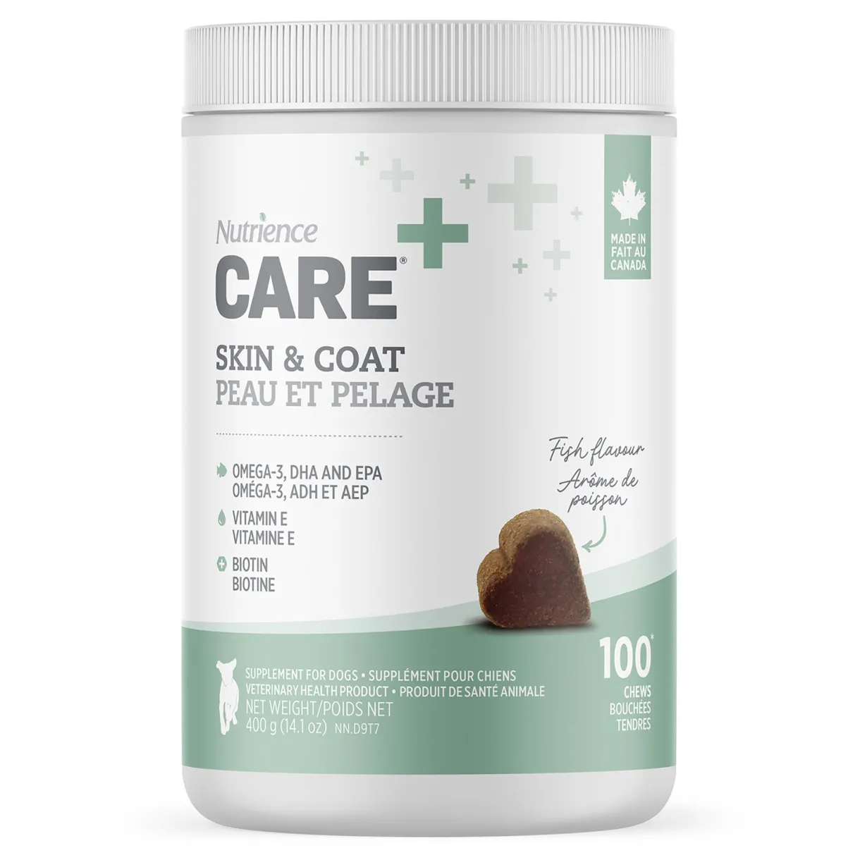 Nutrience Care Supplement for Dogs Skin & Coat 100 soft chews 400g