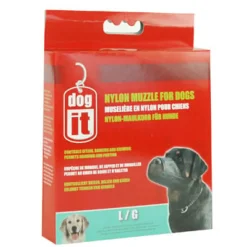 Nylon Dog Muzzle Black Large (18.5cm/7.3")