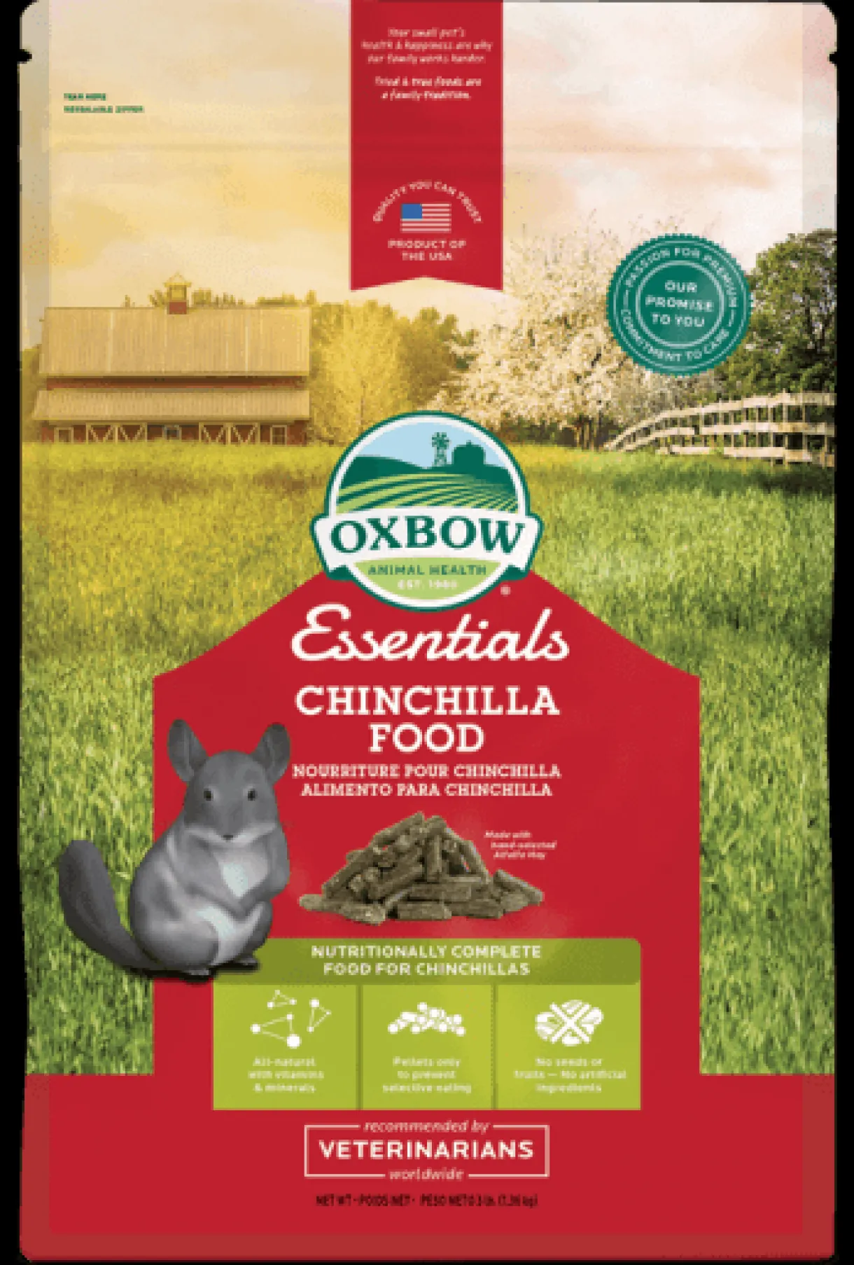 Oxbow Essentials Chinchilla Food 1.36kg