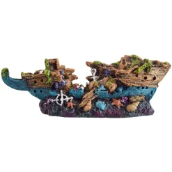Split Shipwreck Aquarium Ornament